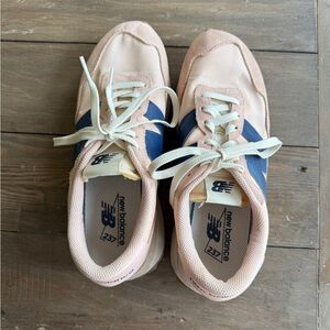 New Balance Blush and Navy Sneakers